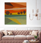 Abstract sunset by M.TERESA HERNANDEZ on GIANT ART - orange digital painting