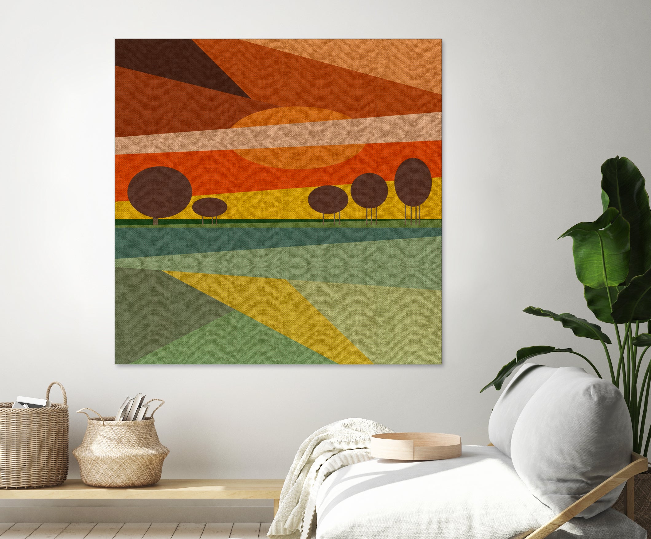 Abstract sunset by M.TERESA HERNANDEZ on GIANT ART - orange digital painting