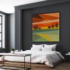 Abstract sunset by M.TERESA HERNANDEZ on GIANT ART - orange digital painting