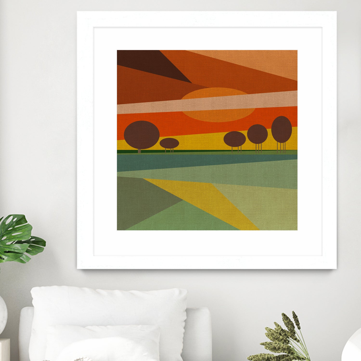 Abstract sunset by M.TERESA HERNANDEZ on GIANT ART - orange digital painting