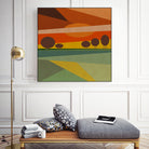 Abstract sunset by M.TERESA HERNANDEZ on GIANT ART - orange digital painting