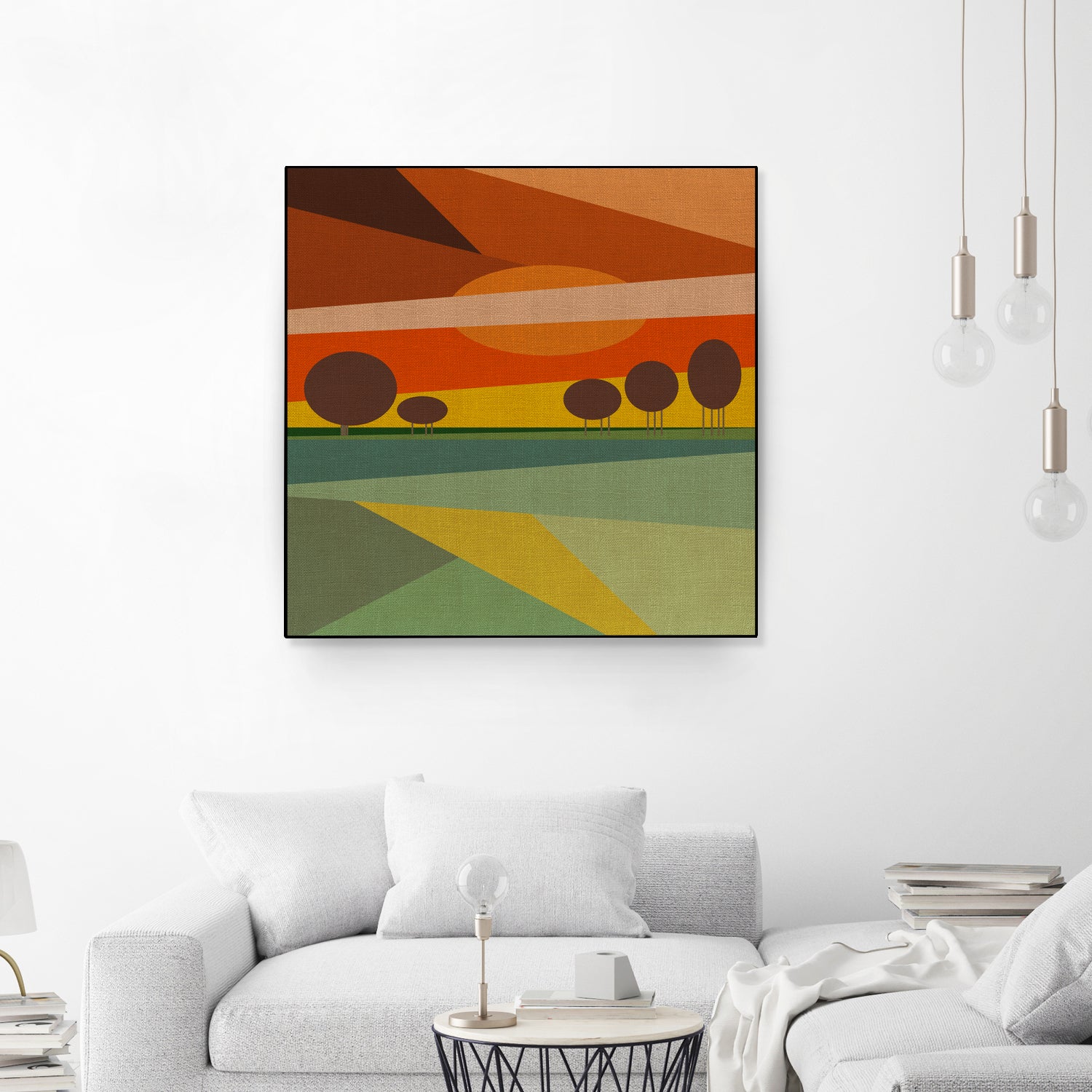 Abstract sunset by M.TERESA HERNANDEZ on GIANT ART - orange digital painting