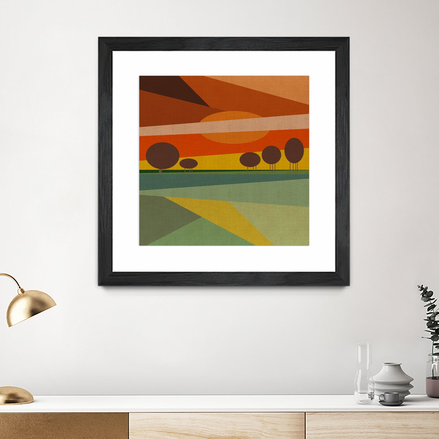 Abstract sunset by M.TERESA HERNANDEZ on GIANT ART - orange digital painting