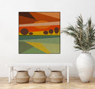 Abstract sunset by M.TERESA HERNANDEZ on GIANT ART - orange digital painting