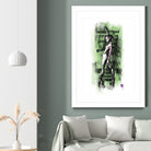 GreenSkull (Naked Ballerina No1) by Radoslav Karanović on GIANT ART - green digital drawing