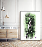 GreenSkull (Naked Ballerina No1) by Radoslav Karanović on GIANT ART - green digital drawing