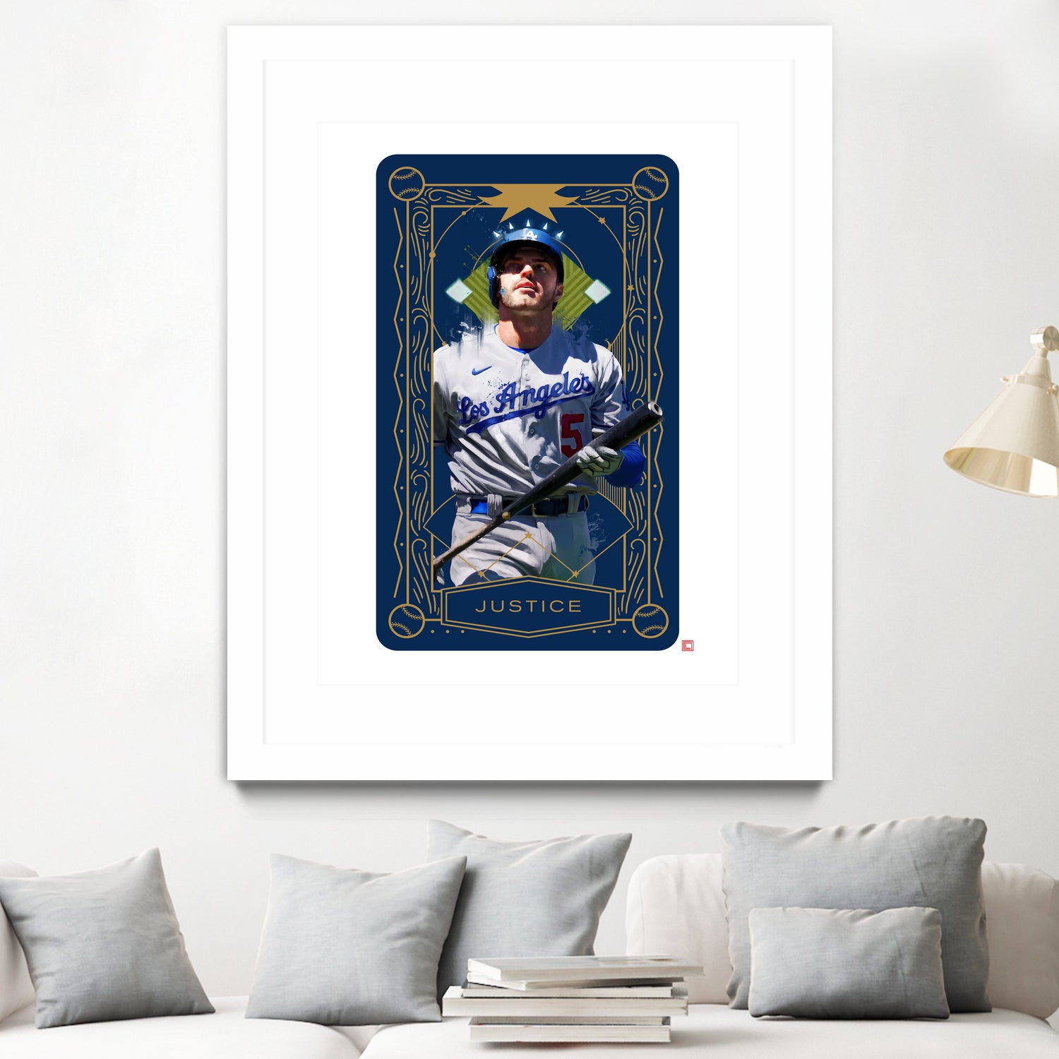 Dodgers Tarot: Justice by Claudia Labarca on GIANT ART - blue digital painting