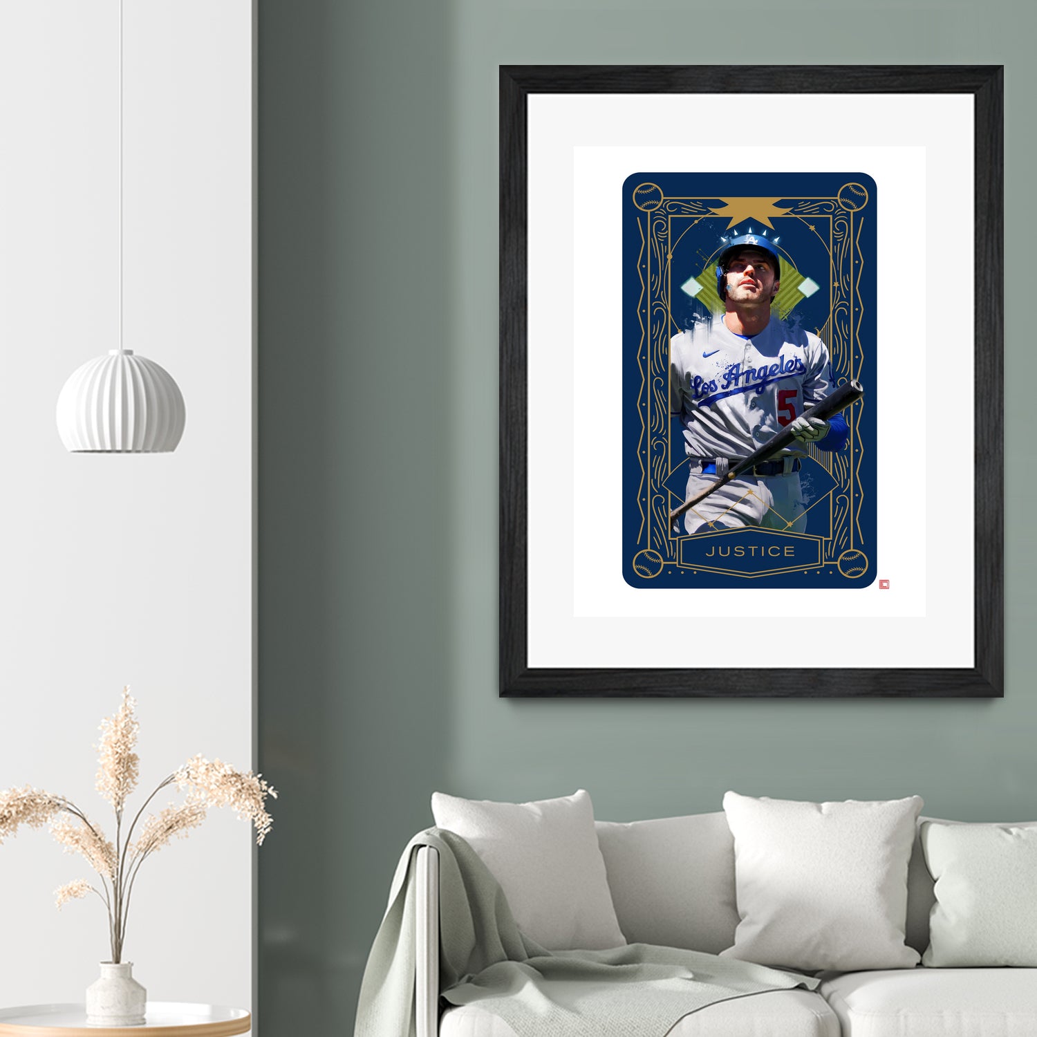 Dodgers Tarot: Justice by Claudia Labarca on GIANT ART - blue digital painting