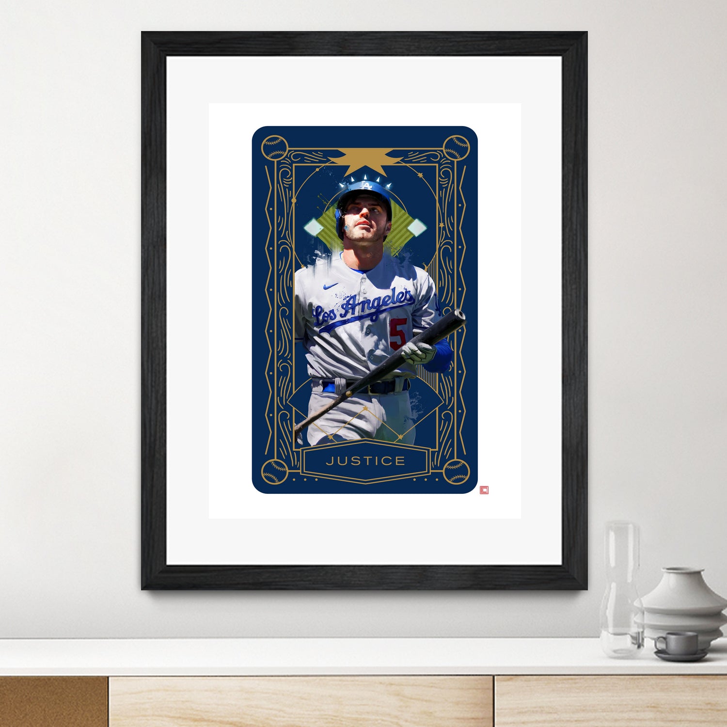 Dodgers Tarot: Justice by Claudia Labarca on GIANT ART - blue digital painting