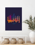 Piano Color by Leandro Jorge on GIANT ART - blue vector illustration