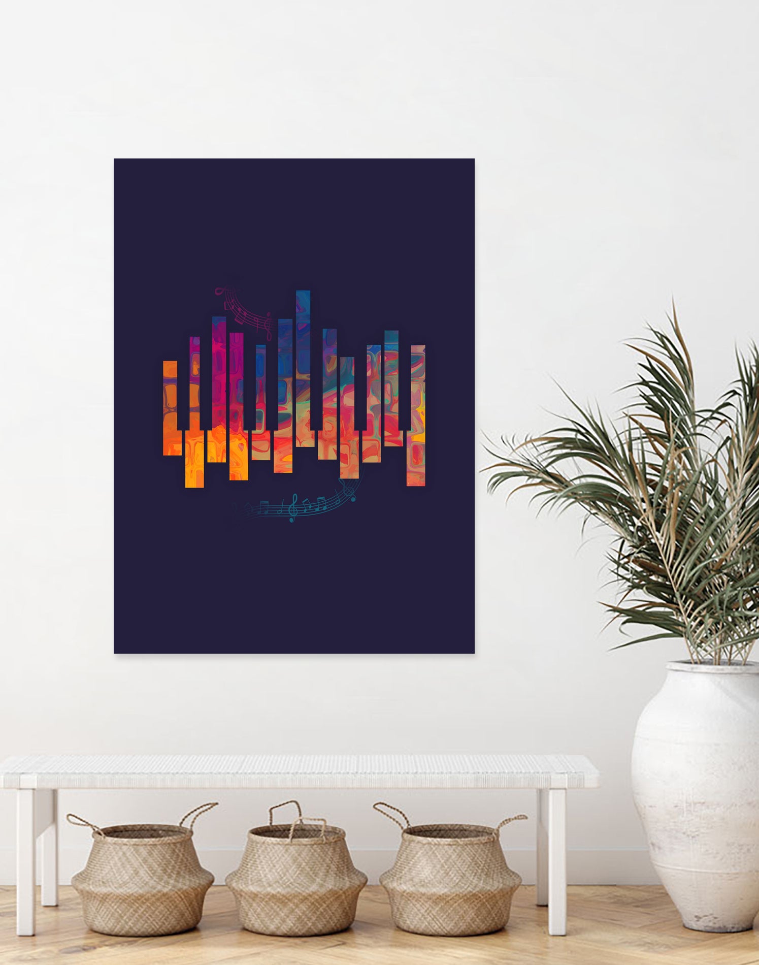 Piano Color by Leandro Jorge on GIANT ART - blue vector illustration