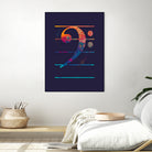 Bass Clef Color by Leandro Jorge on GIANT ART - blue vector illustration