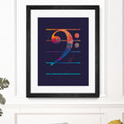 Bass Clef Color by Leandro Jorge on GIANT ART - blue vector illustration