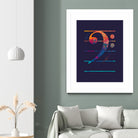 Bass Clef Color by Leandro Jorge on GIANT ART - blue vector illustration