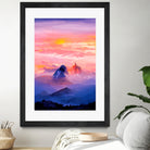 Sunrise Mountain by Andrius Zaxa on GIANT ART - orange digital painting