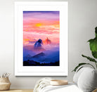 Sunrise Mountain by Andrius Zaxa on GIANT ART - orange digital painting