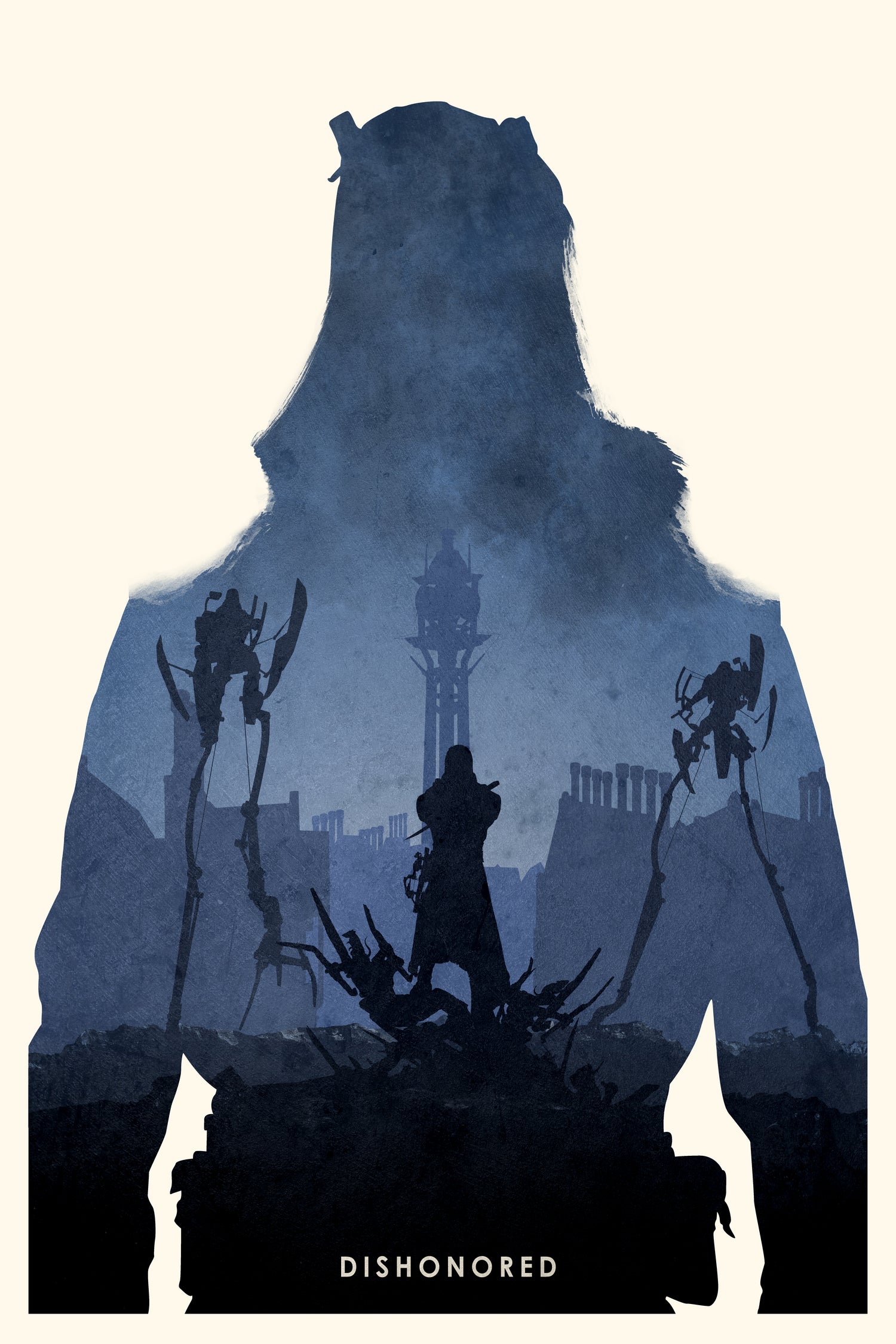 Dishonored by Ryan Ripley on GIANT ART - blue digital drawing