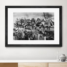 Marvel & DC Superheroes Lunch Atop A Skyscraper -B/W Edition by Dan Avenell on GIANT ART - gray digital painting