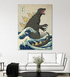 The Great Godzilla Off Kanagawa by Michael Buxton on GIANT ART - brown digital painting