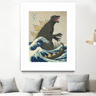 The Great Godzilla Off Kanagawa by Michael Buxton on GIANT ART - brown digital painting