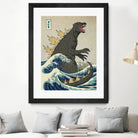 The Great Godzilla Off Kanagawa by Michael Buxton on GIANT ART - brown digital painting