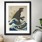 The Great Godzilla Off Kanagawa by Michael Buxton on GIANT ART - brown digital painting