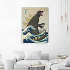 The Great Godzilla Off Kanagawa by Michael Buxton on GIANT ART - brown digital painting