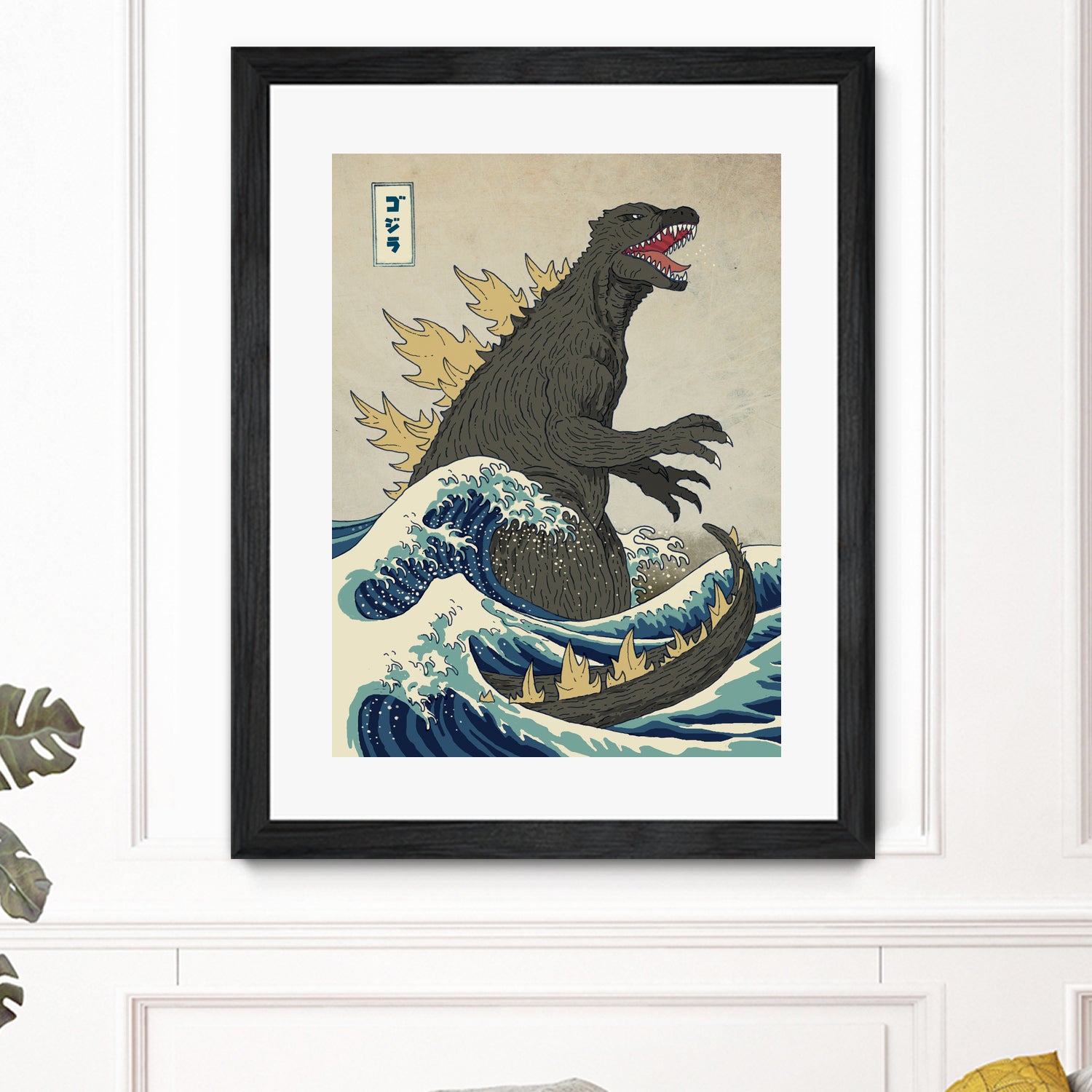 The Great Godzilla Off Kanagawa by Michael Buxton on GIANT ART - brown digital painting