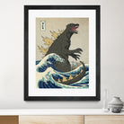 The Great Godzilla Off Kanagawa by Michael Buxton on GIANT ART - brown digital painting