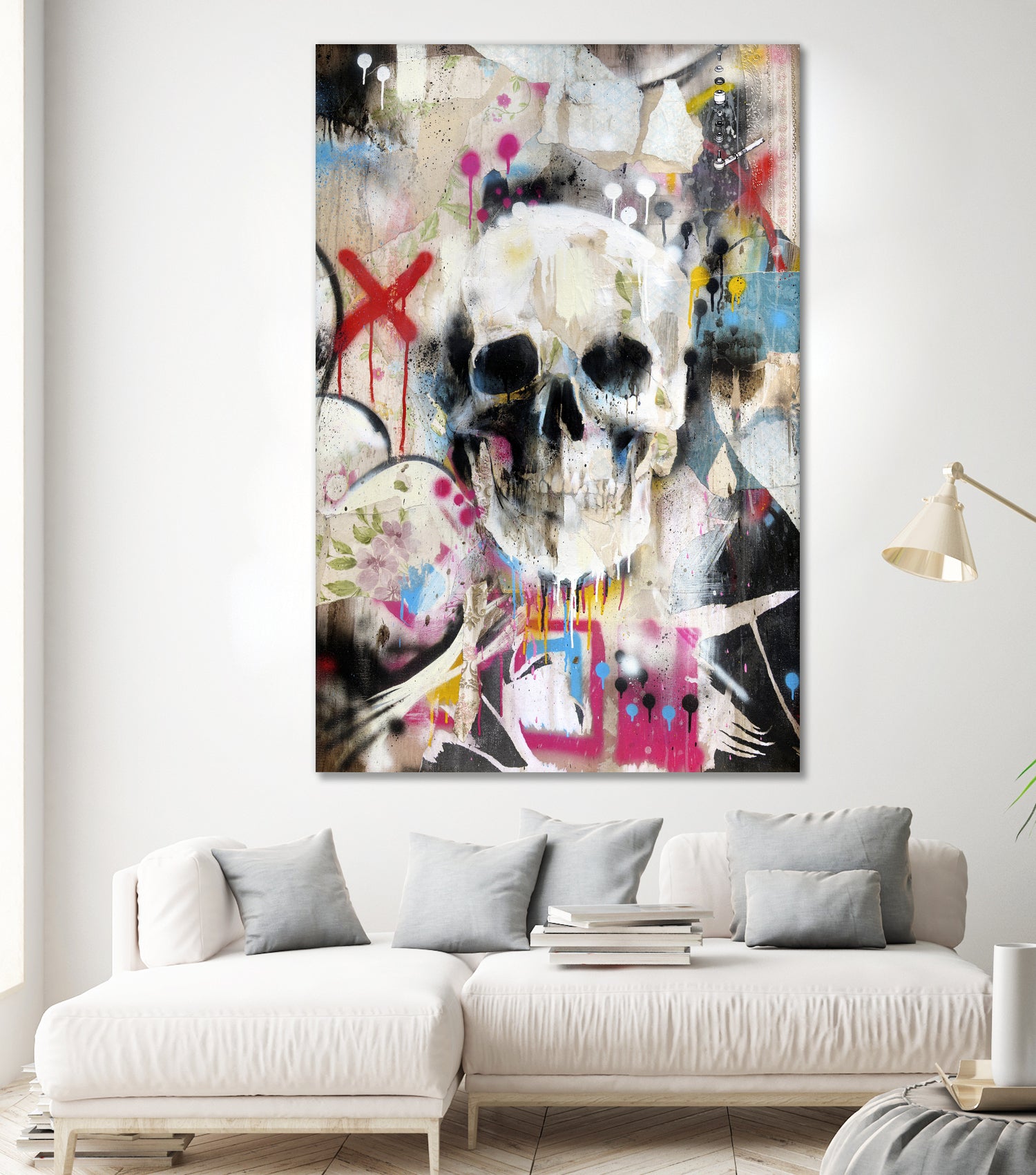 SKULL by Andrew Turner on GIANT ART - red mixed media