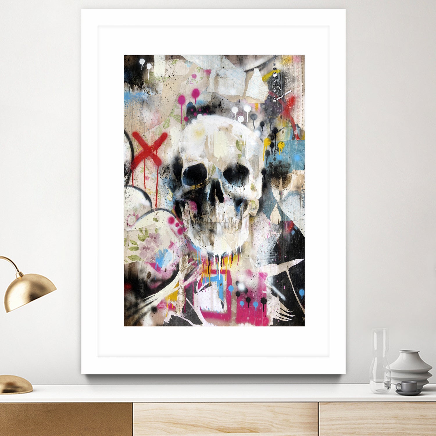 SKULL by Andrew Turner on GIANT ART - red mixed media