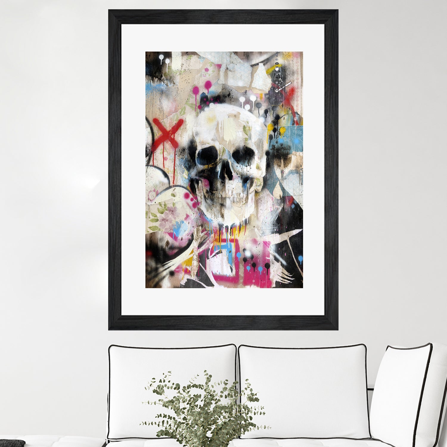 SKULL by Andrew Turner on GIANT ART - red mixed media