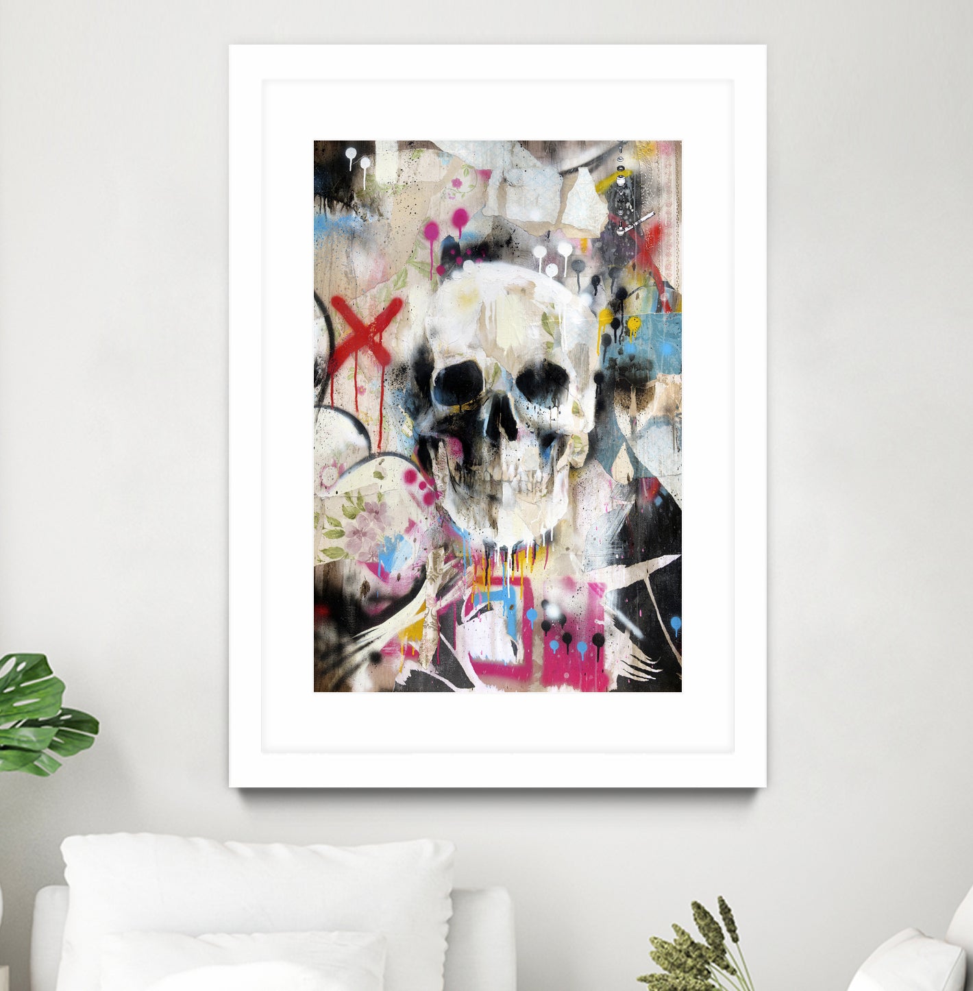 SKULL by Andrew Turner on GIANT ART - red mixed media