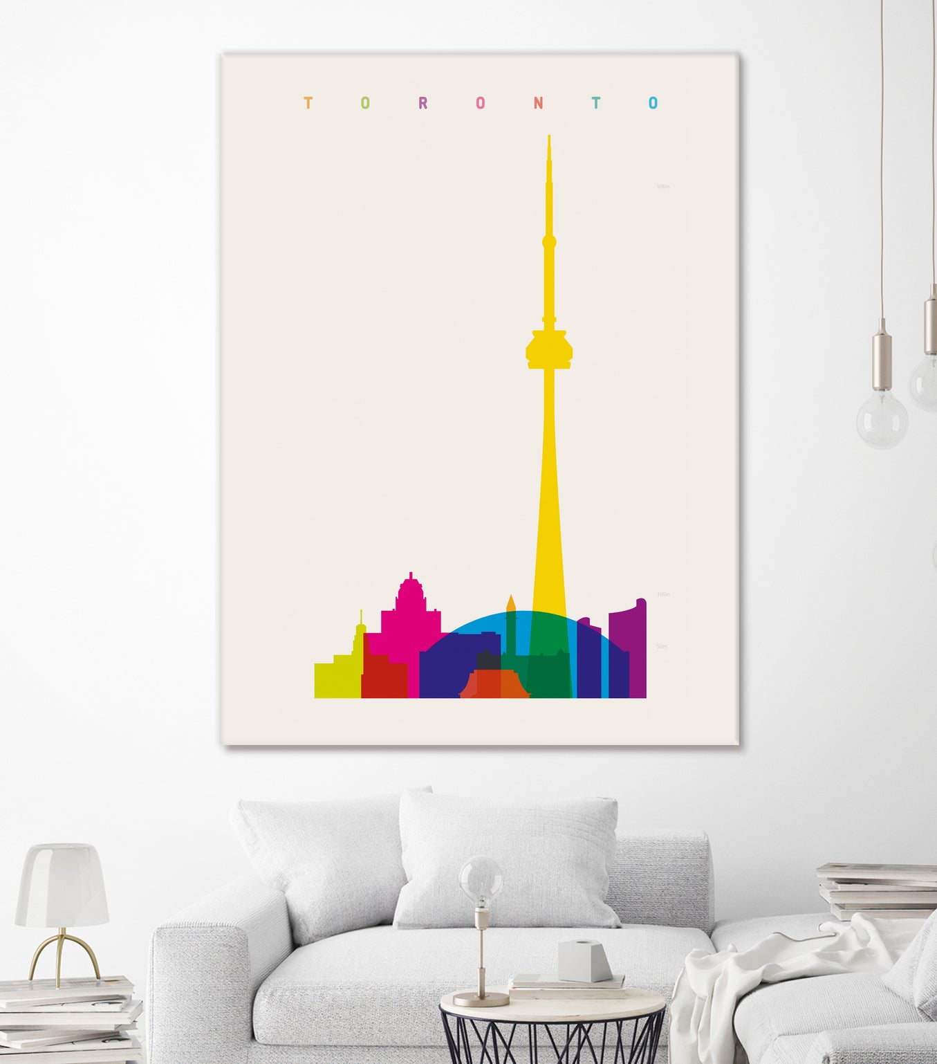 Shapes of Toronto by Yoni Alter on GIANT ART - yellow digital drawing