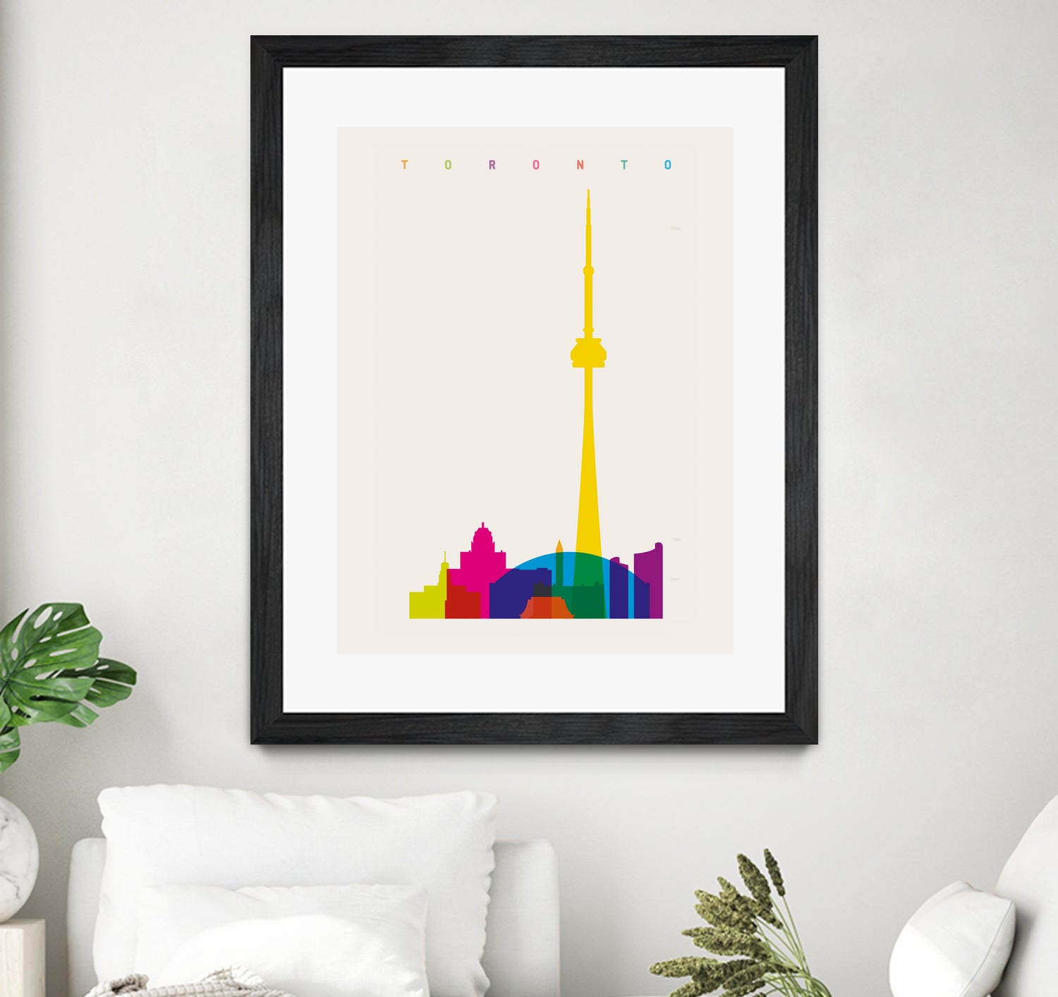 Shapes of Toronto by Yoni Alter on GIANT ART - yellow digital drawing