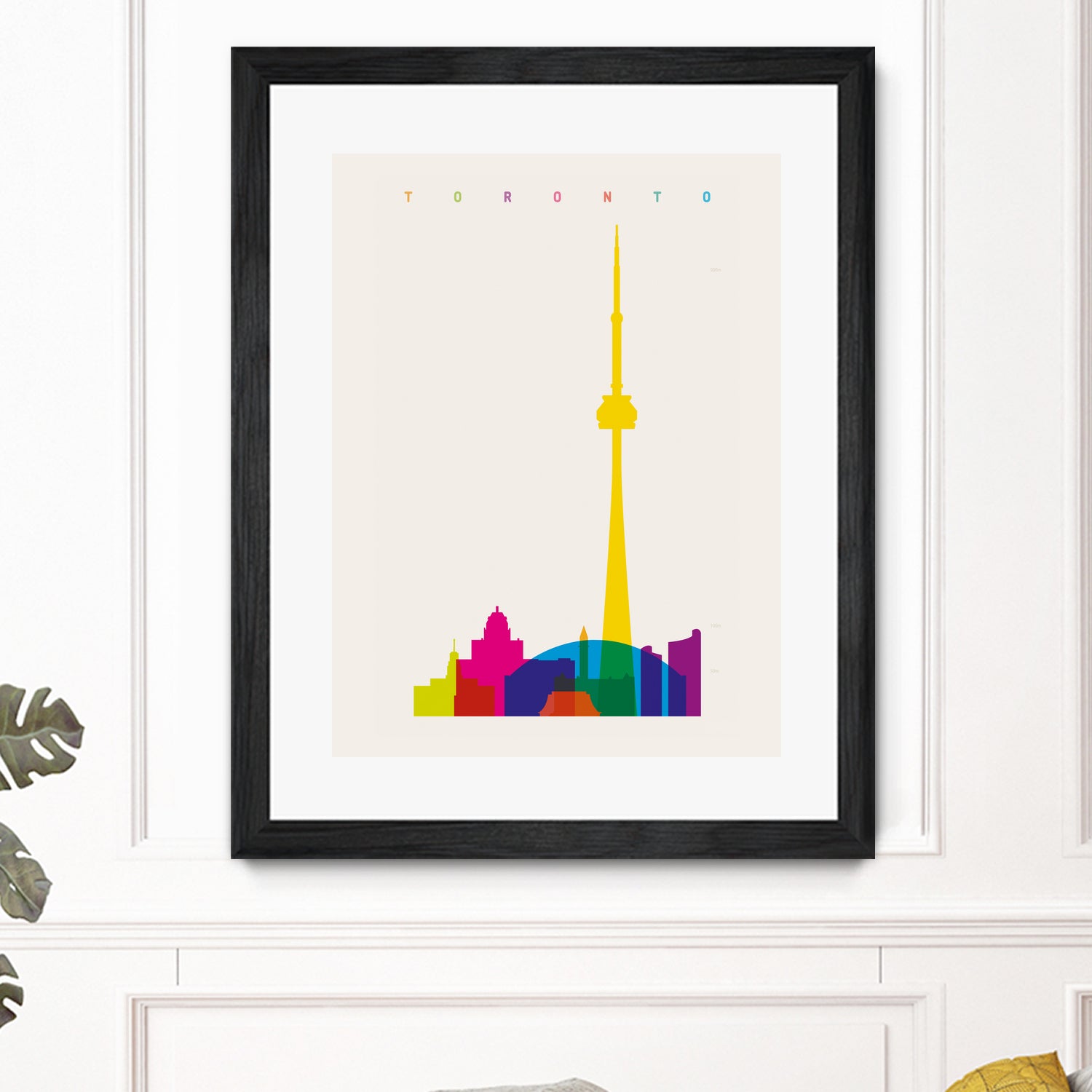 Shapes of Toronto by Yoni Alter on GIANT ART - yellow digital drawing