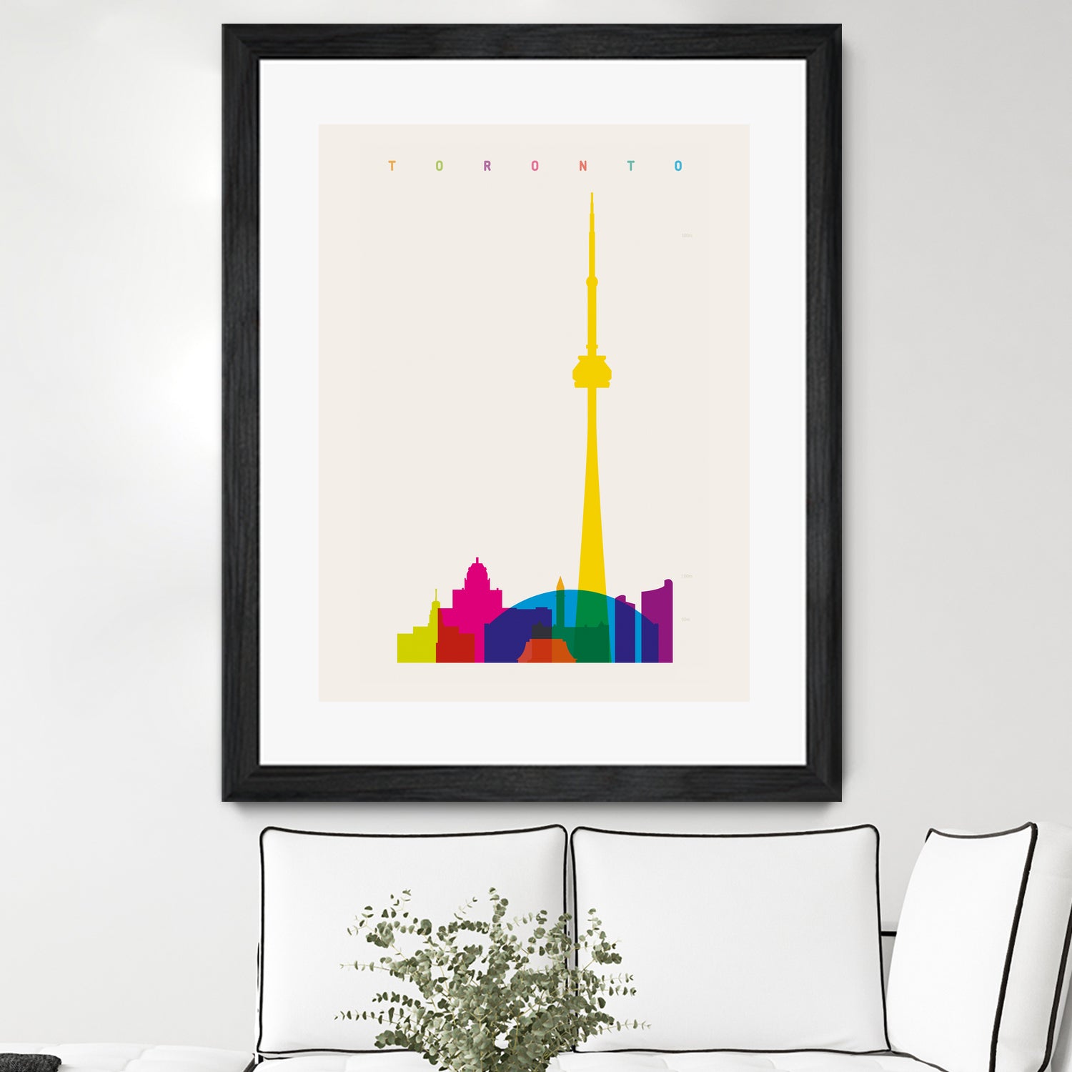 Shapes of Toronto by Yoni Alter on GIANT ART - yellow digital drawing