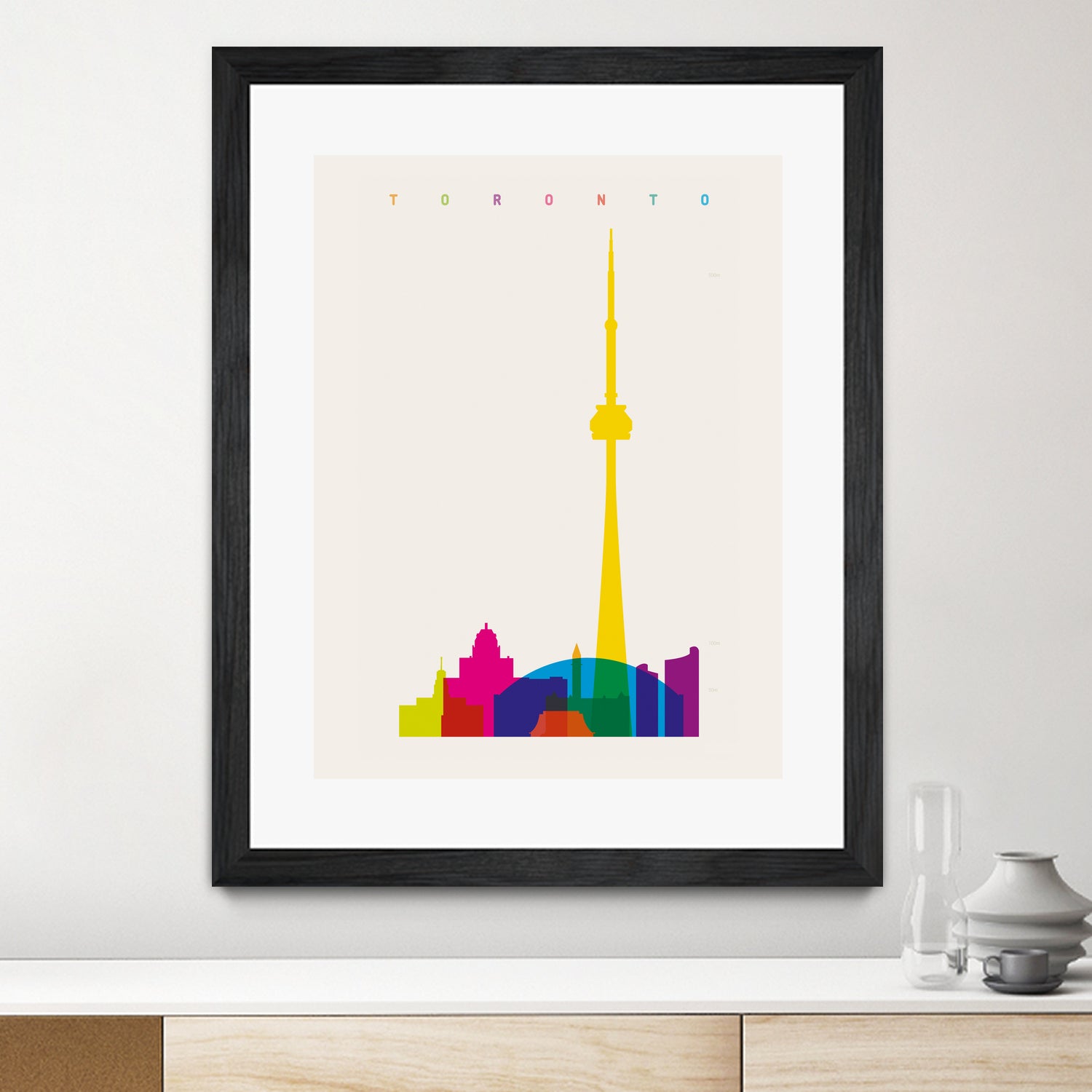 Shapes of Toronto by Yoni Alter on GIANT ART - yellow digital drawing