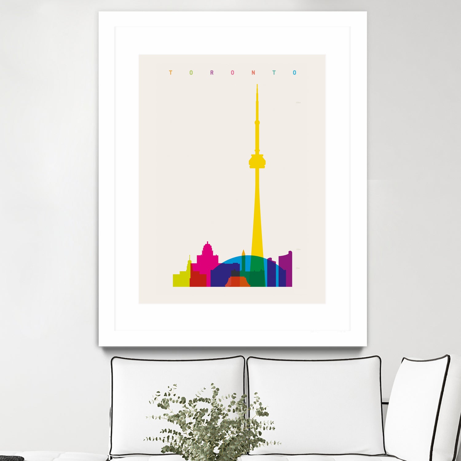 Shapes of Toronto by Yoni Alter on GIANT ART - yellow digital drawing