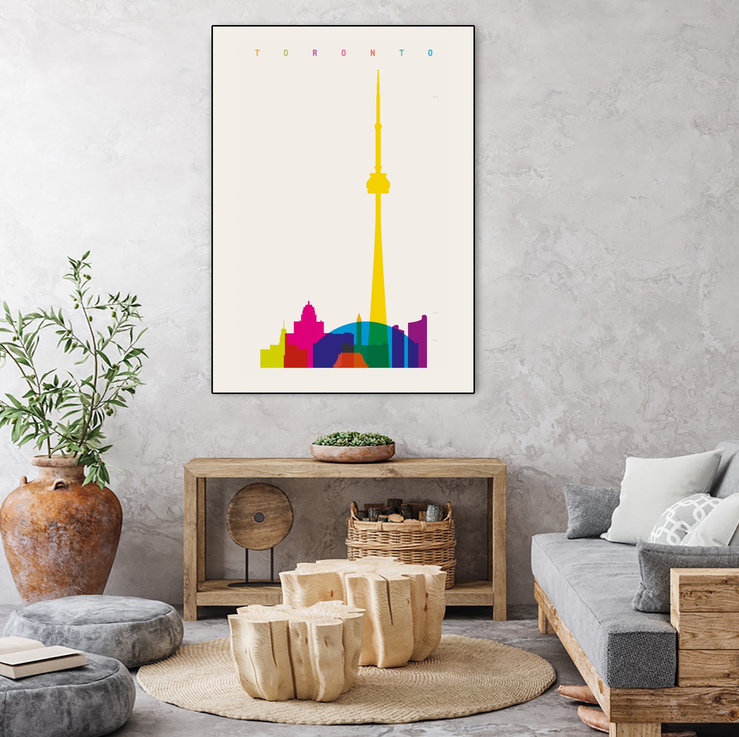 Shapes of Toronto by Yoni Alter on GIANT ART - yellow digital drawing