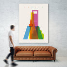 Shapes of Madrid by Yoni Alter on GIANT ART - photo illustration