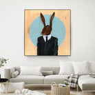 David Lynch - Rabbit by Andrew Turner on GIANT ART - blue mixed media