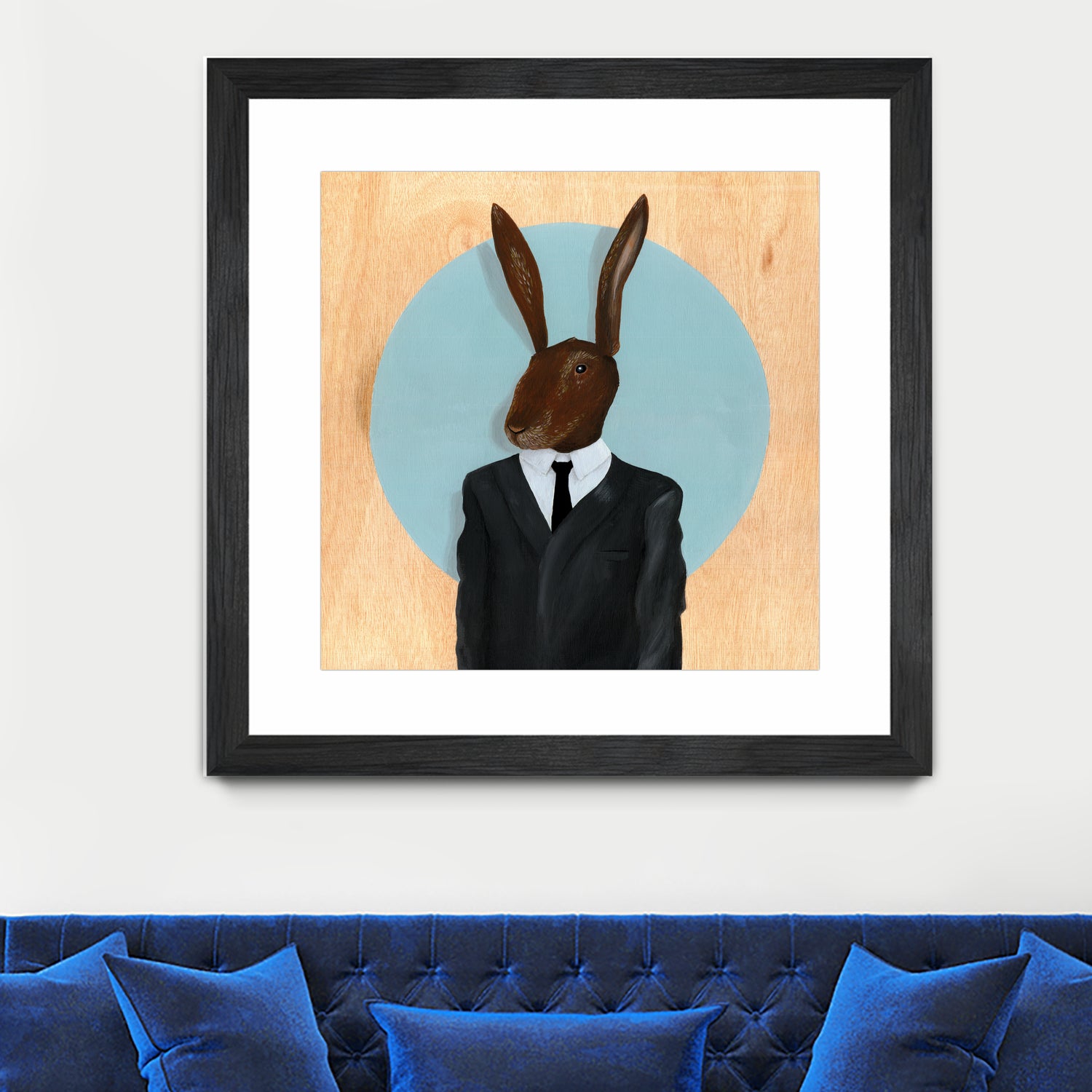 David Lynch - Rabbit by Andrew Turner on GIANT ART - blue mixed media