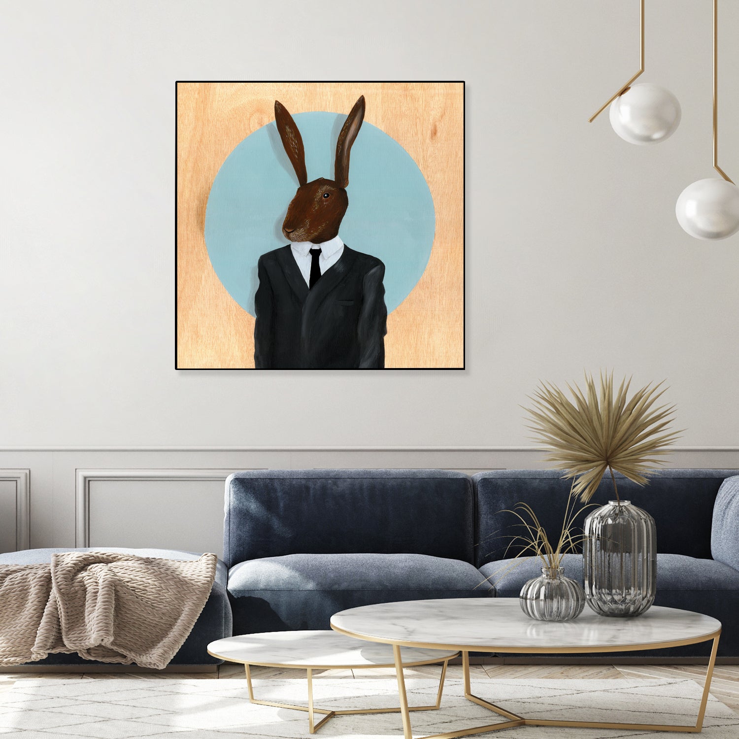 David Lynch - Rabbit by Andrew Turner on GIANT ART - blue mixed media