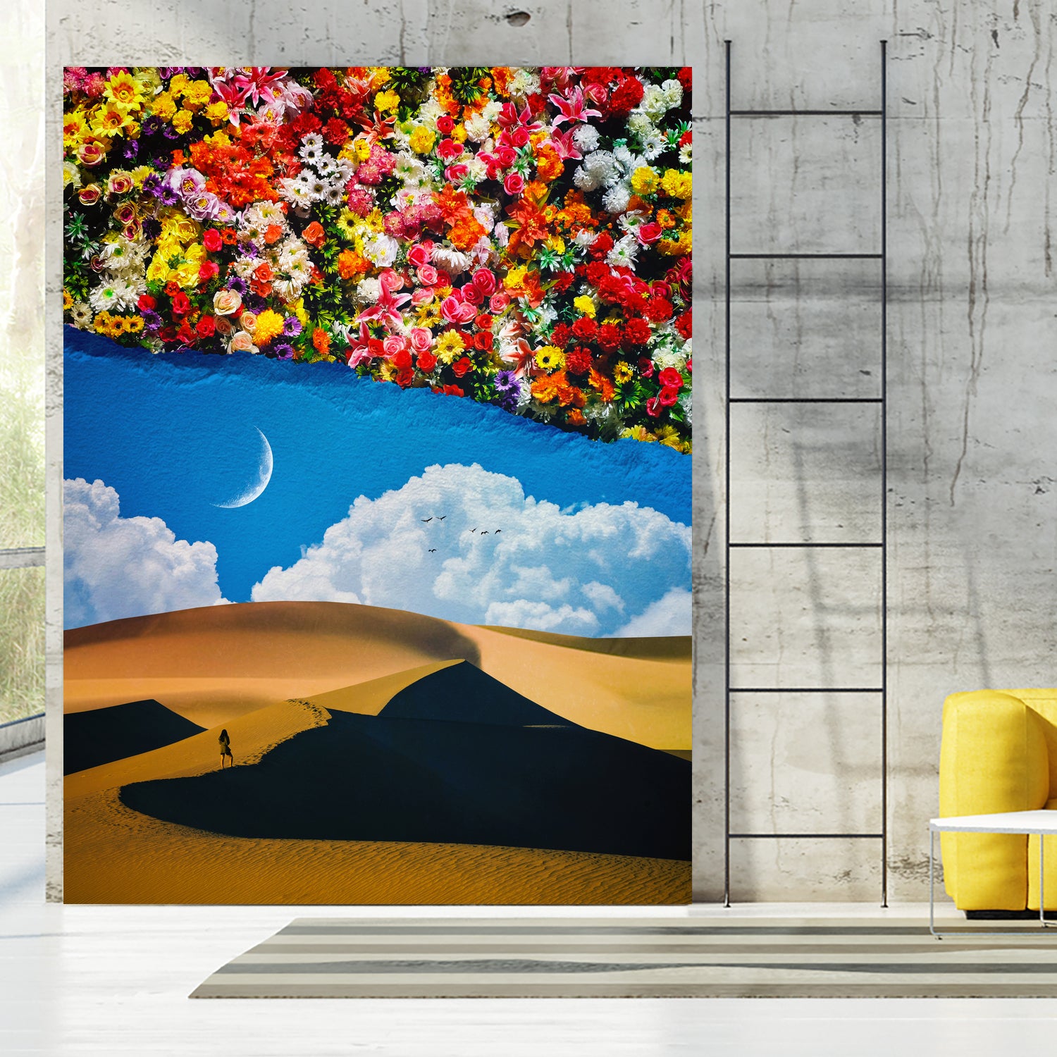 A Desert Full Of Flowers by Seam Less on GIANT ART - black photo manipulation