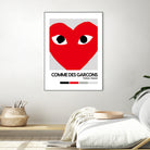 Red Hearts Eyes Hypebeast Luxury Fashion Poster by XingChen Lu on GIANT ART - red typography