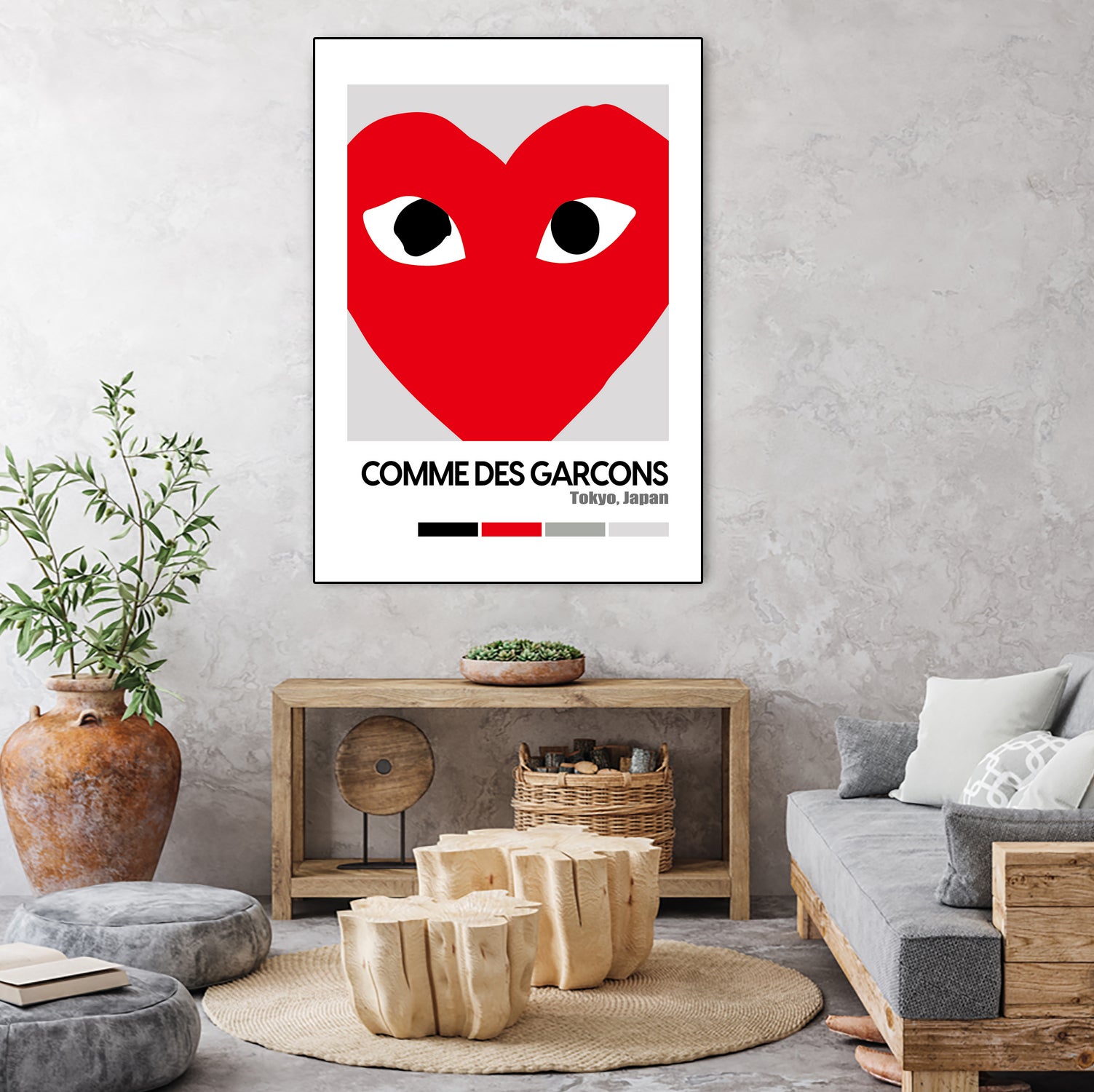 Red Hearts Eyes Hypebeast Luxury Fashion Poster by XingChen Lu on GIANT ART - red typography