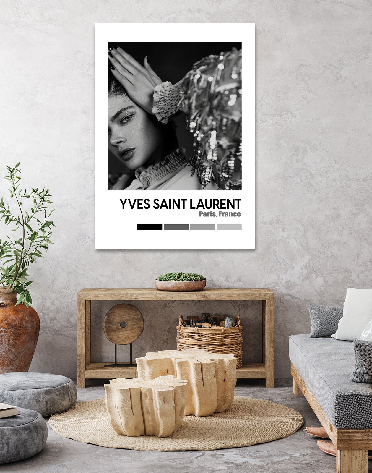 Luxury Super Model Hypebeast Luxury Fashion Poster by XingChen Lu on GIANT ART - gray typography