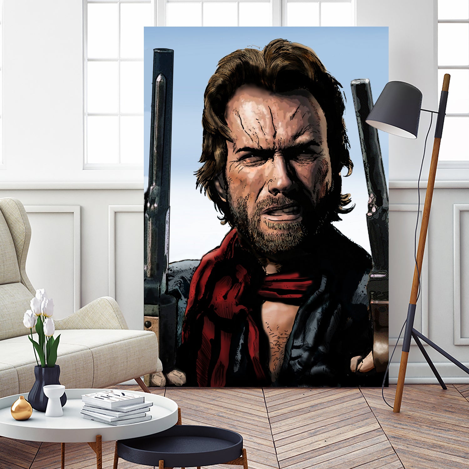 Clint Eastwood - The Outlaw Josey Wales by Dan Avenell on GIANT ART - brown mixed media