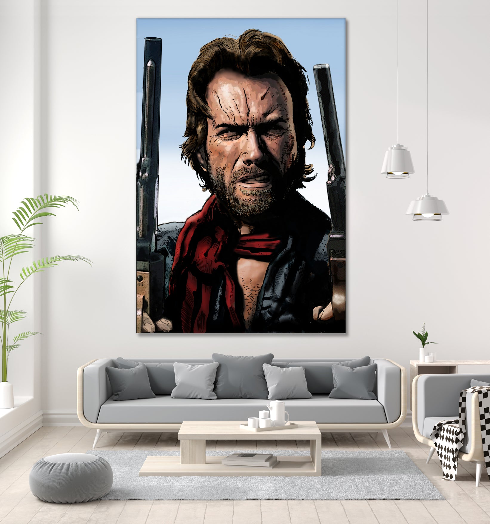 Clint Eastwood - The Outlaw Josey Wales by Dan Avenell on GIANT ART - brown mixed media